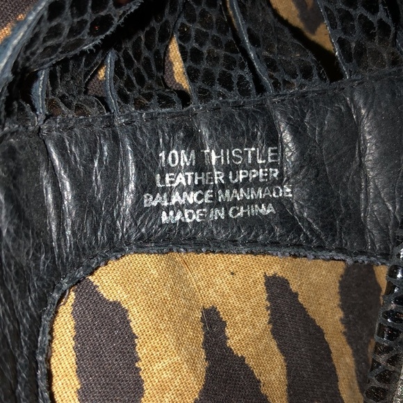 Lovely People  size 10 black suede strappy slingback platforms reptile heel - Picture 7 of 12